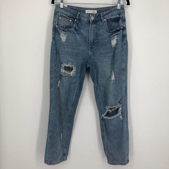 ALMOST FAMOUS High Rise Distressed Jeans - Picture 1 of 6